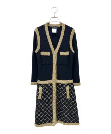 CHANEL（シャネル）の古着「マトラッセニットワンピース」｜ブラック