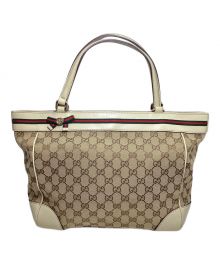 GUCCI（グッチ）の古着「GG canvas tote bag（GGキャンバストートバッグ）」｜ベージュ