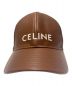 CELINE (セリーヌ) ロゴレザーキャップ ブラウン サイズ:L：70000円