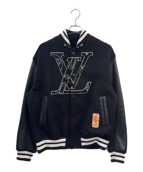 LOUIS VUITTON（ルイ ヴィトン）LOUIS VUITTON (ルイ ヴィトン) NBA (エヌビーエー) NBAバーシティジャケット ブラック サイズ:52の古着・服飾アイテム