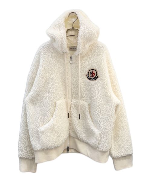 MONCLER（モンクレール）MONCLER (モンクレール) MAGLIA APERTA CON JIP/ボアジャケット アイボリー サイズ:Sの古着・服飾アイテム