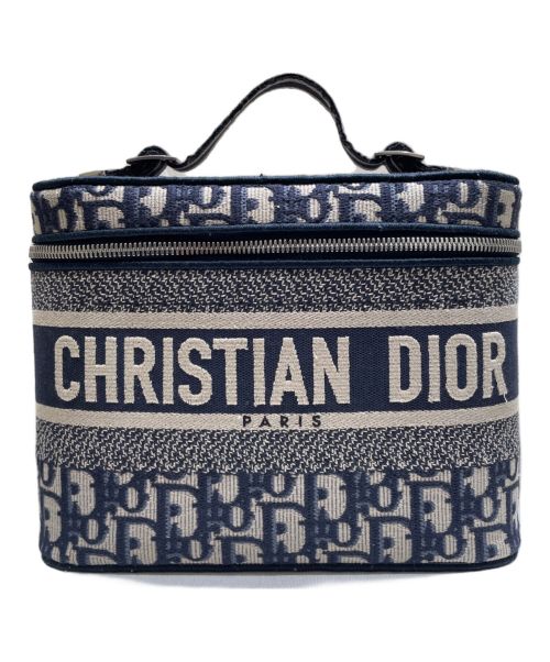 Christian Dior（クリスチャン ディオール）Christian Dior (クリスチャン ディオール) オブリークバニティバッグ ネイビー サイズ:-の古着・服飾アイテム