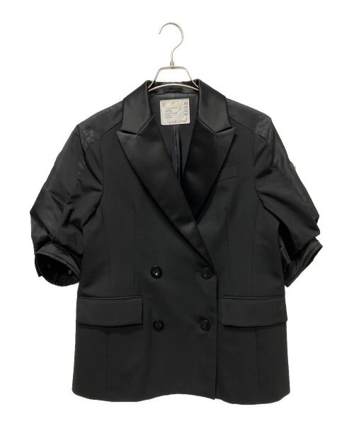 sacai（サカイ）sacai (サカイ) Nylon Twill Mix Jacket ブラック サイズ:1の古着・服飾アイテム