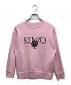 KENZOケンゾー）の古着「ローズ刺繍スウェット」｜ピンク
