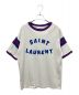 Saint Laurent Paris（サンローランパリ）の古着「フェルトレタリング Tシャツ」｜ライトグレー×ブルー×レッド