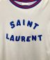 中古・古着 Saint Laurent Paris (サンローランパリ) フェルトレタリング Tシャツ ライトグレー×ブルー×レッド サイズ:M：25000円