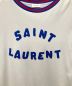 中古・古着 Saint Laurent Paris (サンローランパリ) フェルトレタリング Tシャツ ライトグレー×ブルー×レッド サイズ:M：23000円