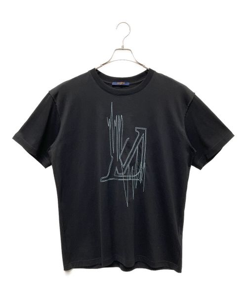 LOUIS VUITTON（ルイ ヴィトン）LOUIS VUITTON (ルイ ヴィトン) LVフリークエンシーグラフィック エンブロイ 半袖Tシャツ ブラック サイズ:XLの古着・服飾アイテム