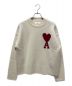 AMI Alexandre Mattiussi（アミ アレクサンドル マテュッシ）の古着「RED ADC SWEATER」｜アイボリー