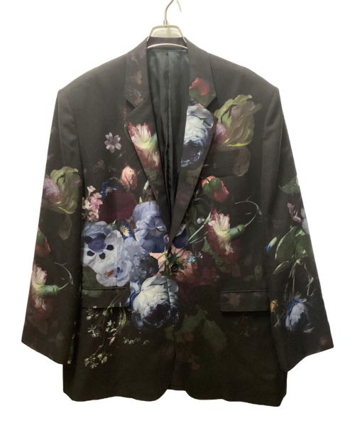 LAD MUSICIAN（ラッドミュージシャン）LAD MUSICIAN (ラッドミュージシャン) WOOL GABARDINE FLOWER BIG JACKET/ウールギャバ フラワービッグジャケット ブラック サイズ:46の古着・服飾アイテム