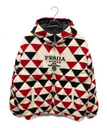 PRADA（プラダ）の古着「カシミアアーガイルジャケット」｜レッド