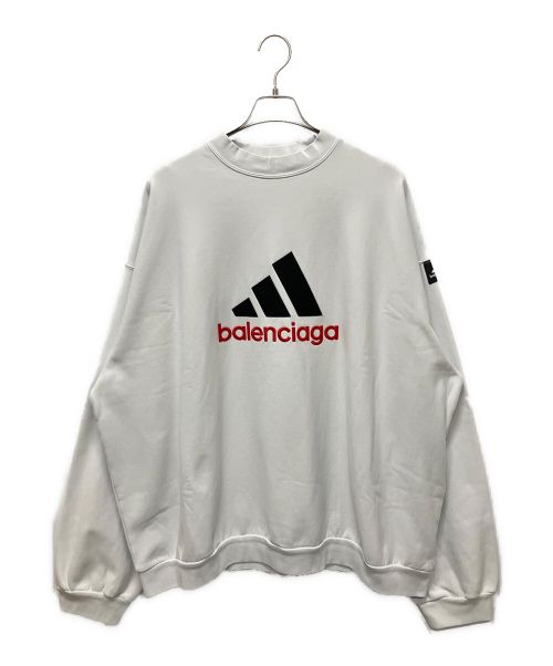 BALENCIAGA（バレンシアガ）BALENCIAGA (バレンシアガ) adidas (アディダス)  オーバーサイズ スウェットシャツ  ブラック サイズ:SIZE 3の古着・服飾アイテム