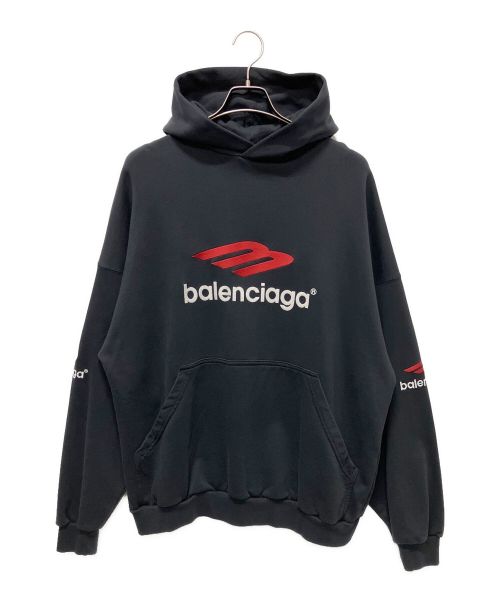 BALENCIAGA（バレンシアガ）BALENCIAGA (バレンシアガ)  3b sports icon hoodie ブラック サイズ:2の古着・服飾アイテム