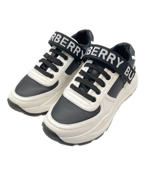 BURBERRY（バーバリー）BURBERRY (バーバリー) RONNIE LOW TRAINER ホワイト×ブラック サイズ:35の古着・服飾アイテム