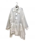 COMME des GARCONS HOMME PLUSコムデギャルソンオムプリュス）の古着「ASYMMETRIC ROSE PRINT JACKET (アシンメトリーローズプリントジャケット)」｜ホワイト