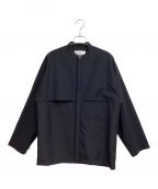 JIL SANDERジルサンダー）の古着「22AW band collar shirt （バンドカラーシャツ）」｜ブラック