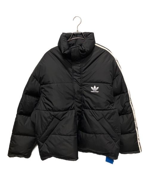 BALENCIAGA（バレンシアガ）BALENCIAGA (バレンシアガ) adidas (アディダス) スリーストライプ サイド ダウンジャケット ブラック サイズ:48の古着・服飾アイテム