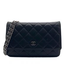 CHANEL（シャネル）の古着「マトラッセ チェーンウォレット ショルダーバッグ」｜ブラック