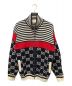 GUCCI（グッチ）の古着「GGボーダージャガード Cotton Zip Knit Jacket」｜ホワイト