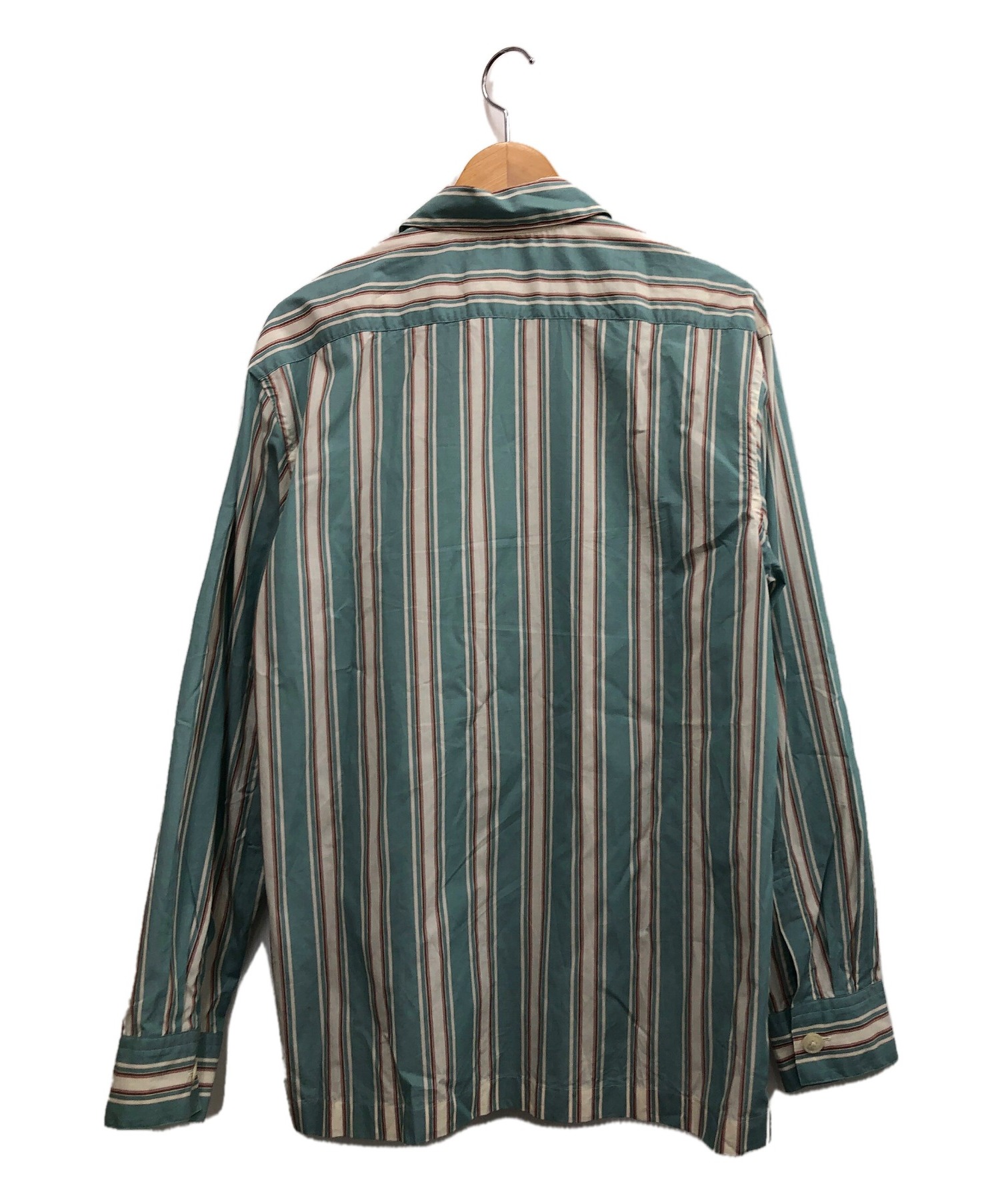 CABAN (キャバン) コットンマルチストライプ オーバーサイズシャツ スカイブルー サイズ:M