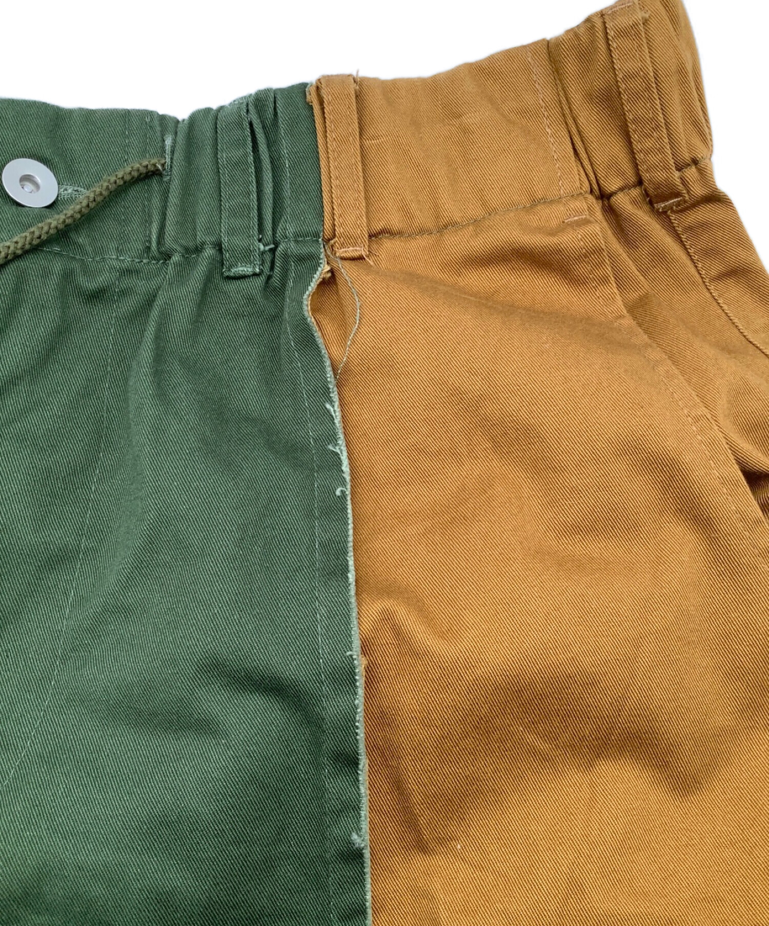 B.BALLSY (ボールジィ) Docking switching cargo balloon pants オリーブ×ブラウン サイズ:F