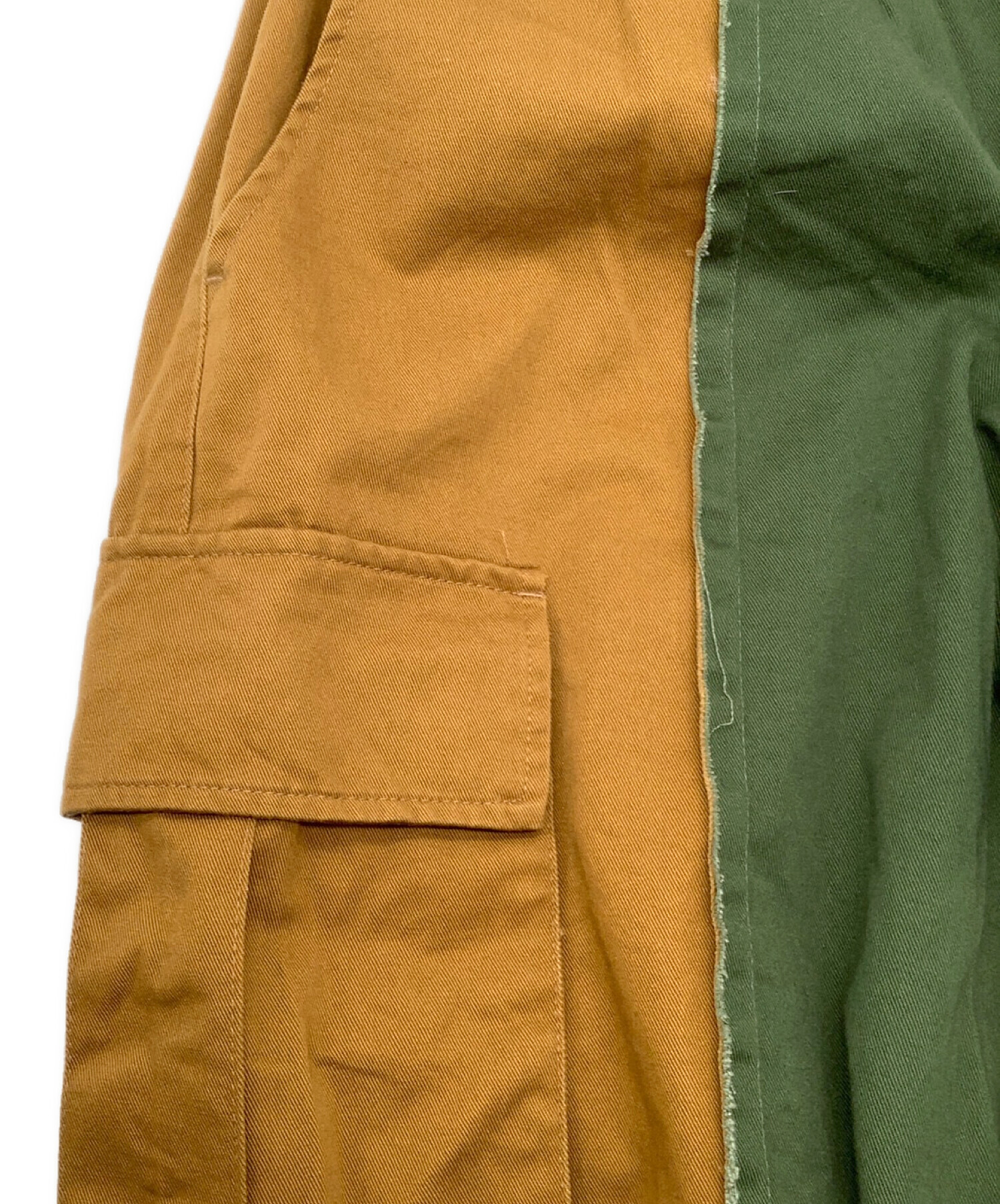 B.BALLSY (ボールジィ) Docking switching cargo balloon pants オリーブ×ブラウン サイズ:F