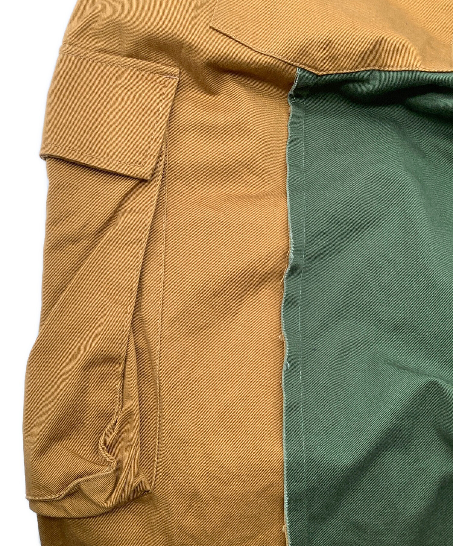 B.BALLSY (ボールジィ) Docking switching cargo balloon pants オリーブ×ブラウン サイズ:F