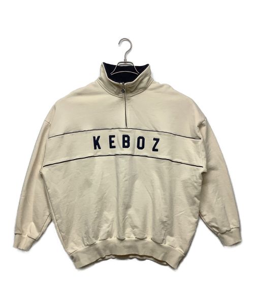 【今季のトレンド】 KEBOZ ハーフジップ 刺繍 希少カラー 即完売スウェット