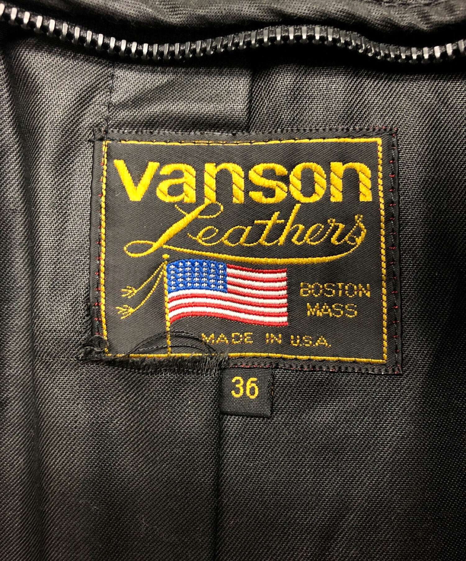 中古・古着通販】VANSON (バンソン) シングルライダースジャケット