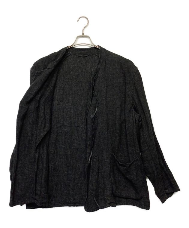 COMOLI (コモリ) リネンスタンドカラージャケット ブラック サイズ:L