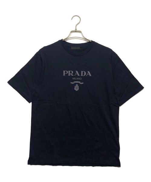 中古・古着通販】PRADA (プラダ) ロゴプリントTシャツ ネイビー サイズ