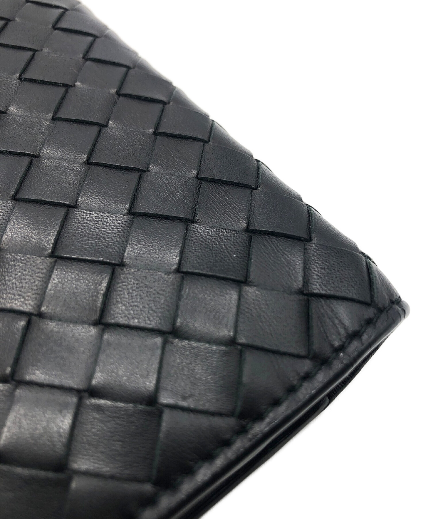 中古・古着通販】BOTTEGA VENETA (ボッテガベネタ) 長財布 ブラック