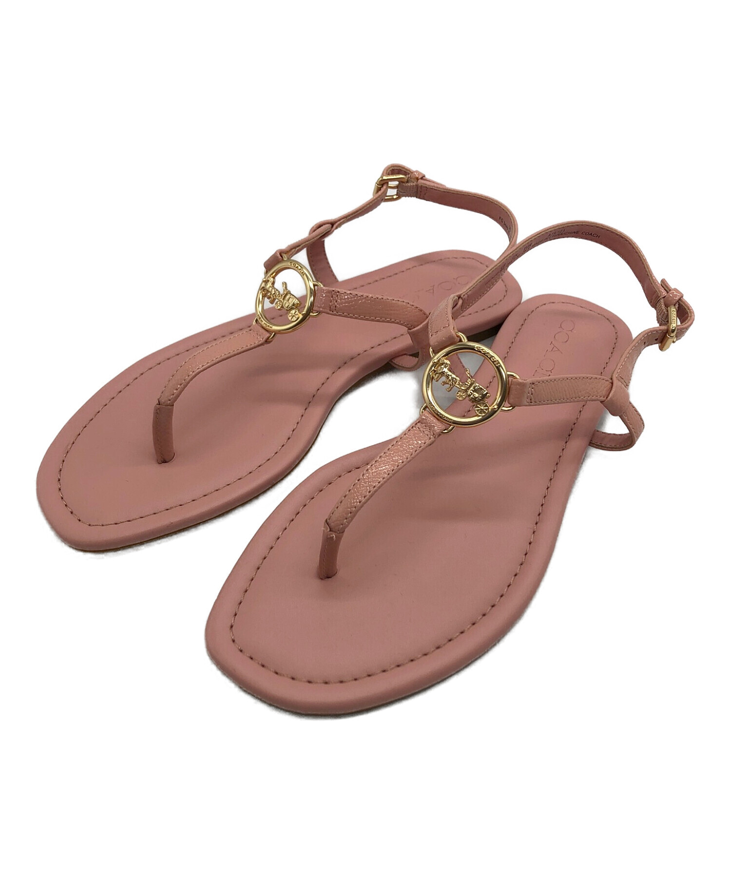 COACH (コーチ) JAZMIN PTLE SANDAL(ジャスミンペタルサンダル) ピンク サイズ:24.5