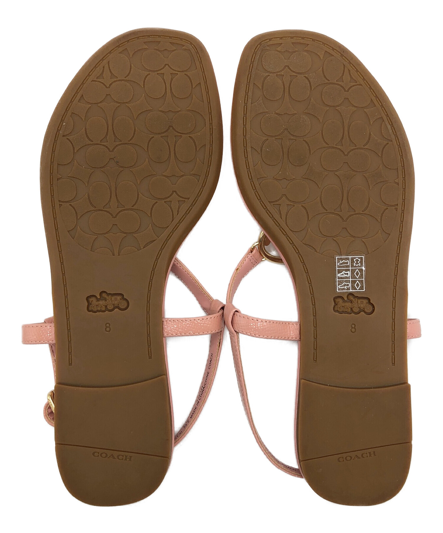 COACH (コーチ) JAZMIN PTLE SANDAL(ジャスミンペタルサンダル) ピンク サイズ:24.5