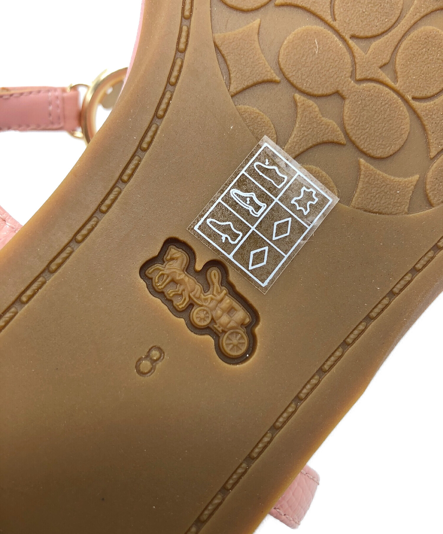 COACH (コーチ) JAZMIN PTLE SANDAL(ジャスミンペタルサンダル) ピンク サイズ:24.5