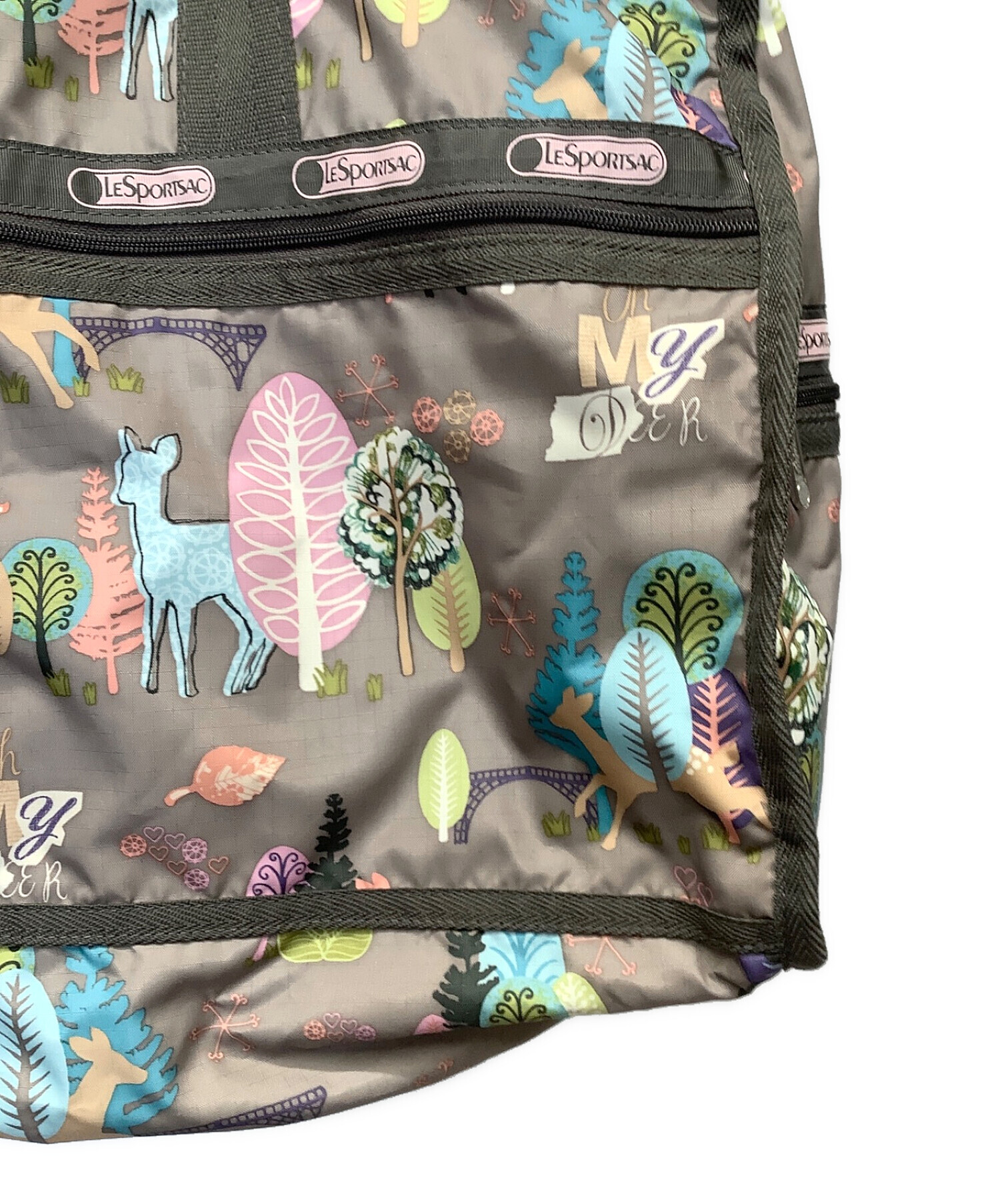 LeSportsac (レスポートサック) ボストンバッグ グレー×マルチカラー