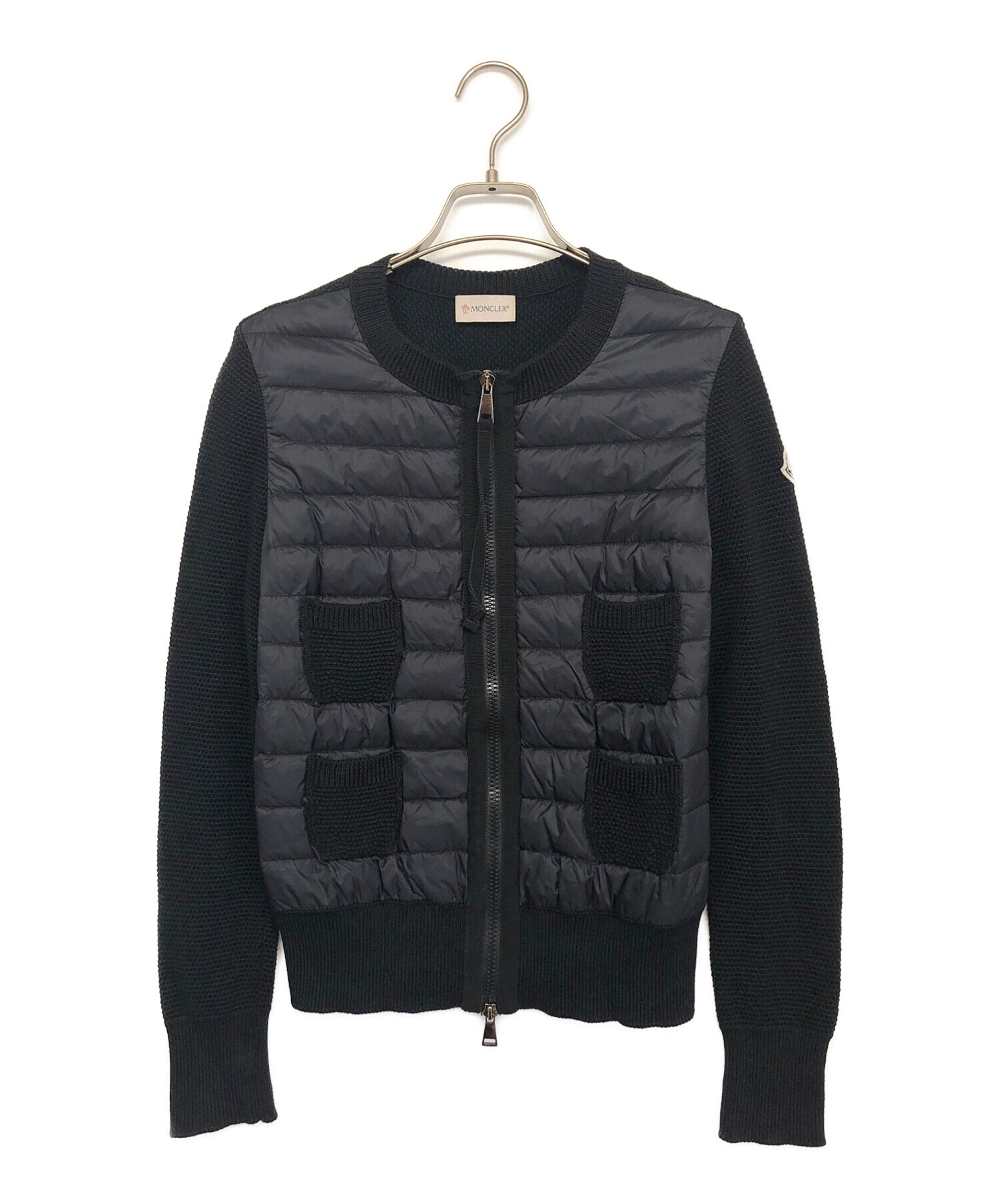 中古・古着通販】MONCLER (モンクレール) ニット切替ダウンジャケット