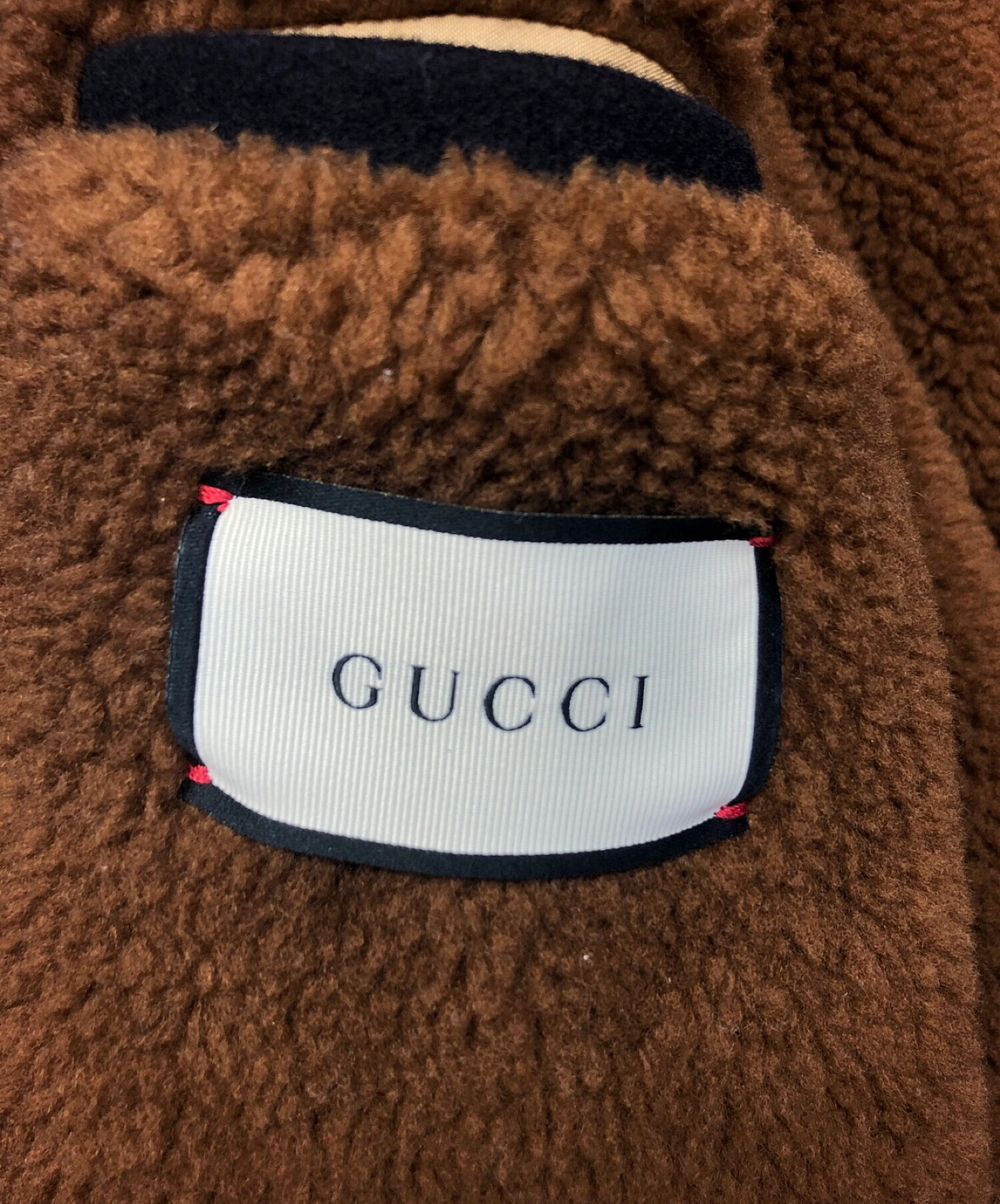 中古・古着通販】GUCCI (グッチ) サイドラインボアウールコート