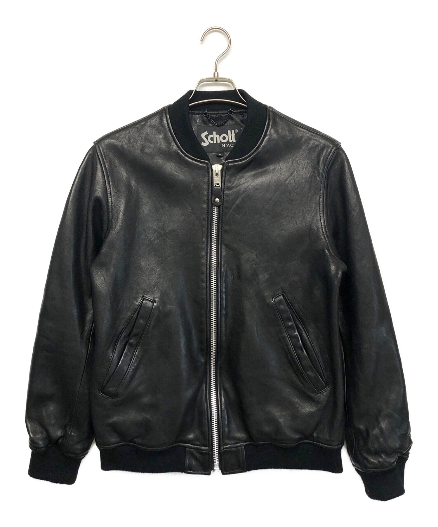 中古・古着通販】Schott (ショット) LEATHER JACKET BOWERY ブラック