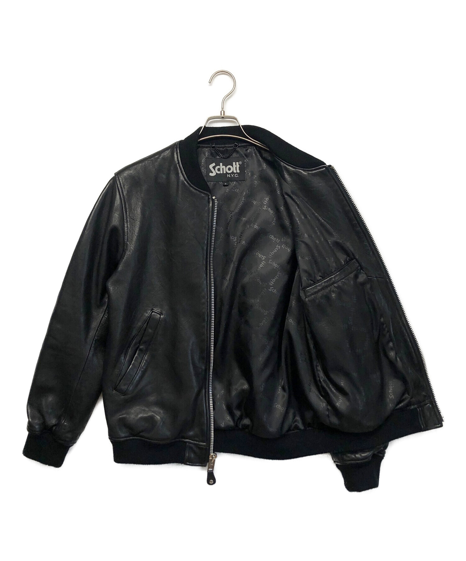 Schott (ショット) LEATHER JACKET BOWERY ブラック サイズ:S