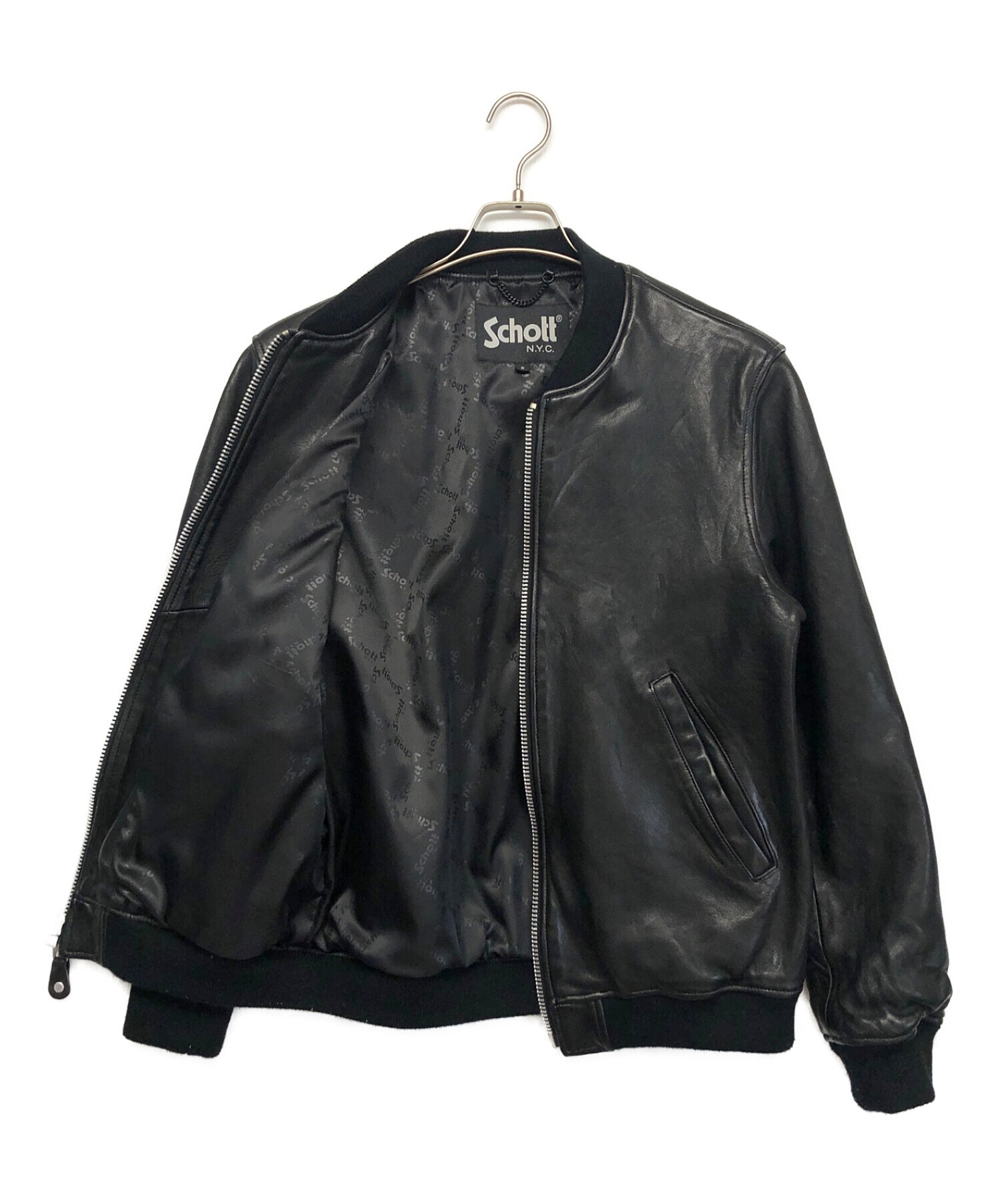 Schott (ショット) LEATHER JACKET BOWERY ブラック サイズ:S