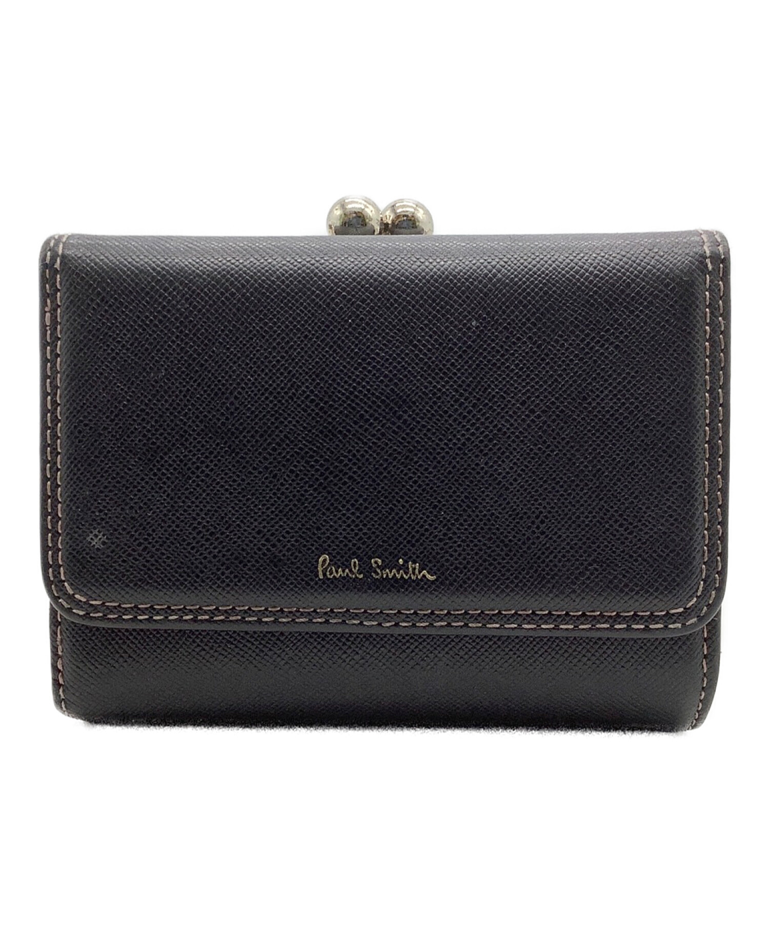 中古・古着通販】PAUL SMITH (ポールスミス) 2つ折り財布 ブラック