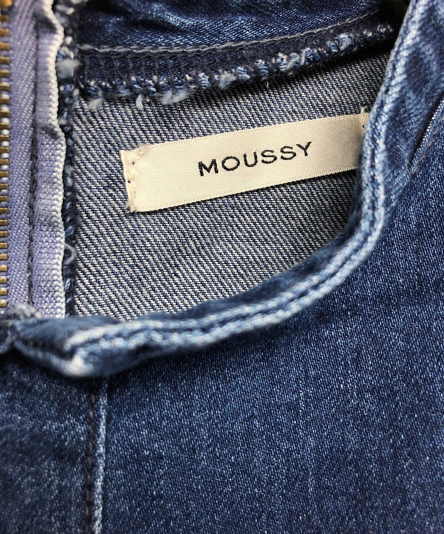 moussy (マウジー) デニムワンピース インディゴ サイズ:1