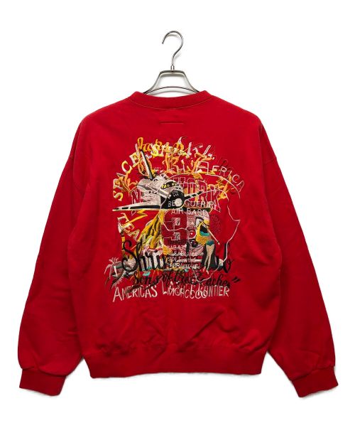 中古・古着通販】doublet (ダブレット) CHAOS EMBROIDERY SWEAT レッド