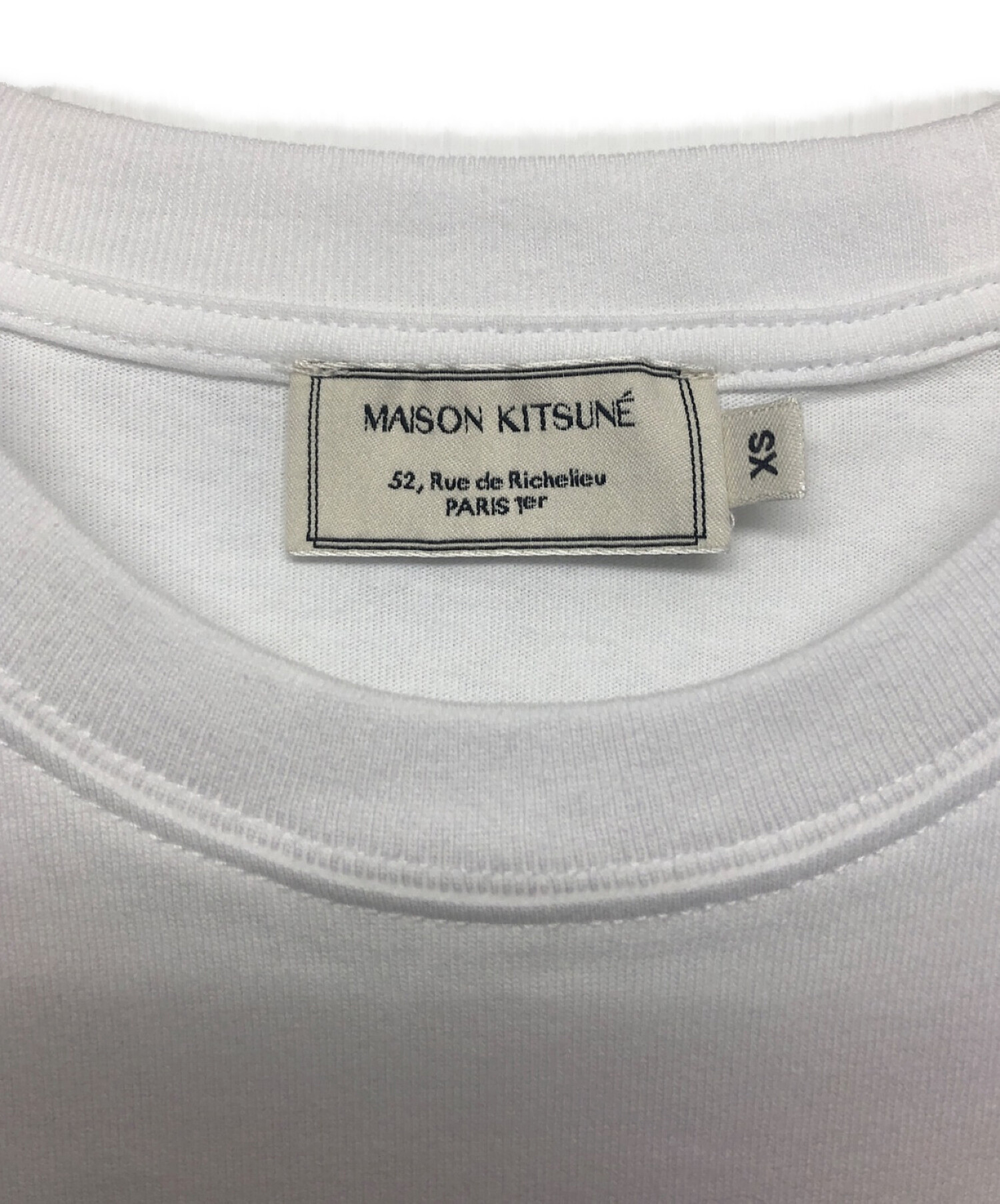 maison kitsune (メゾンキツネ) Tシャツ ホワイト サイズ:XS