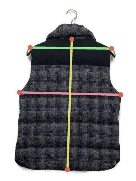 【中古・古着通販】THE NORTH FACE (ザ ノース フェイス) Harris Tweed (ハリスツイード) ダウンベスト グレー×ネイビー  サイズ:M｜ブランド・古着通販 トレファク公式【TREFAC FASHION】スマホサイト