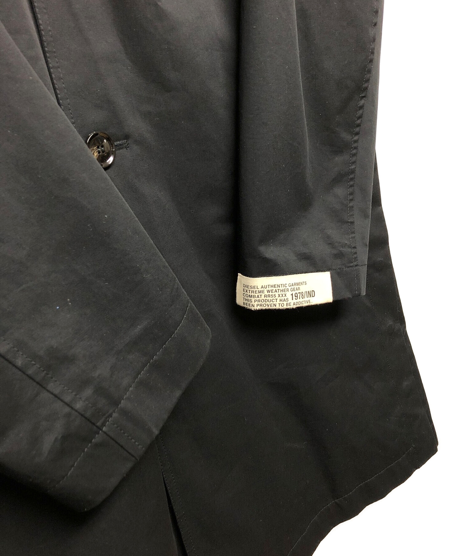 中古・古着通販】DIESEL (ディーゼル) フーテッドトレンチコート