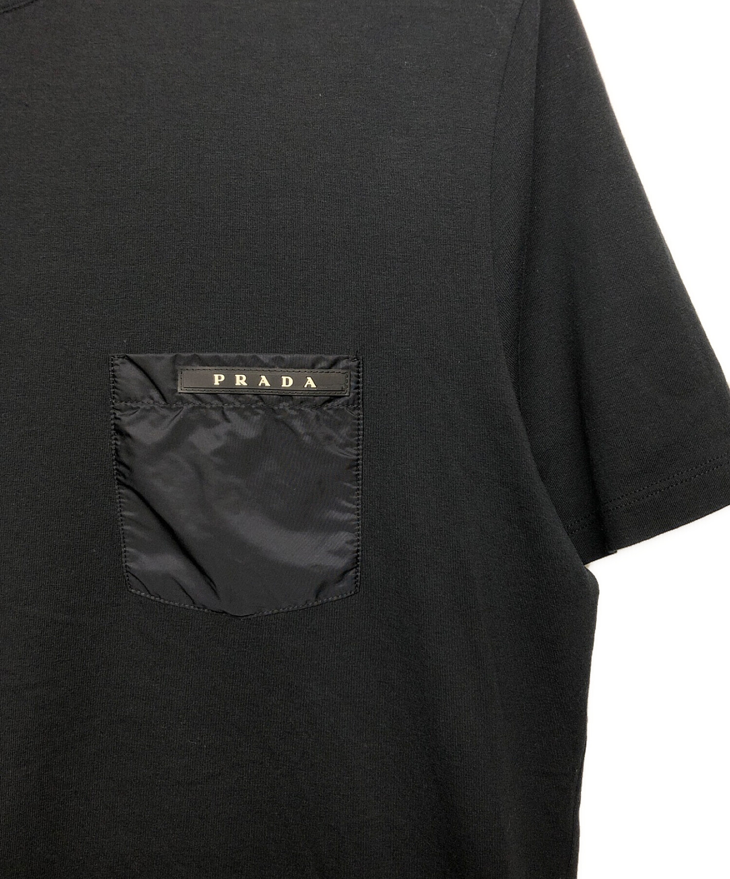 中古・古着通販】PRADA (プラダ) ポケットTシャツ ブラック サイズ:XL