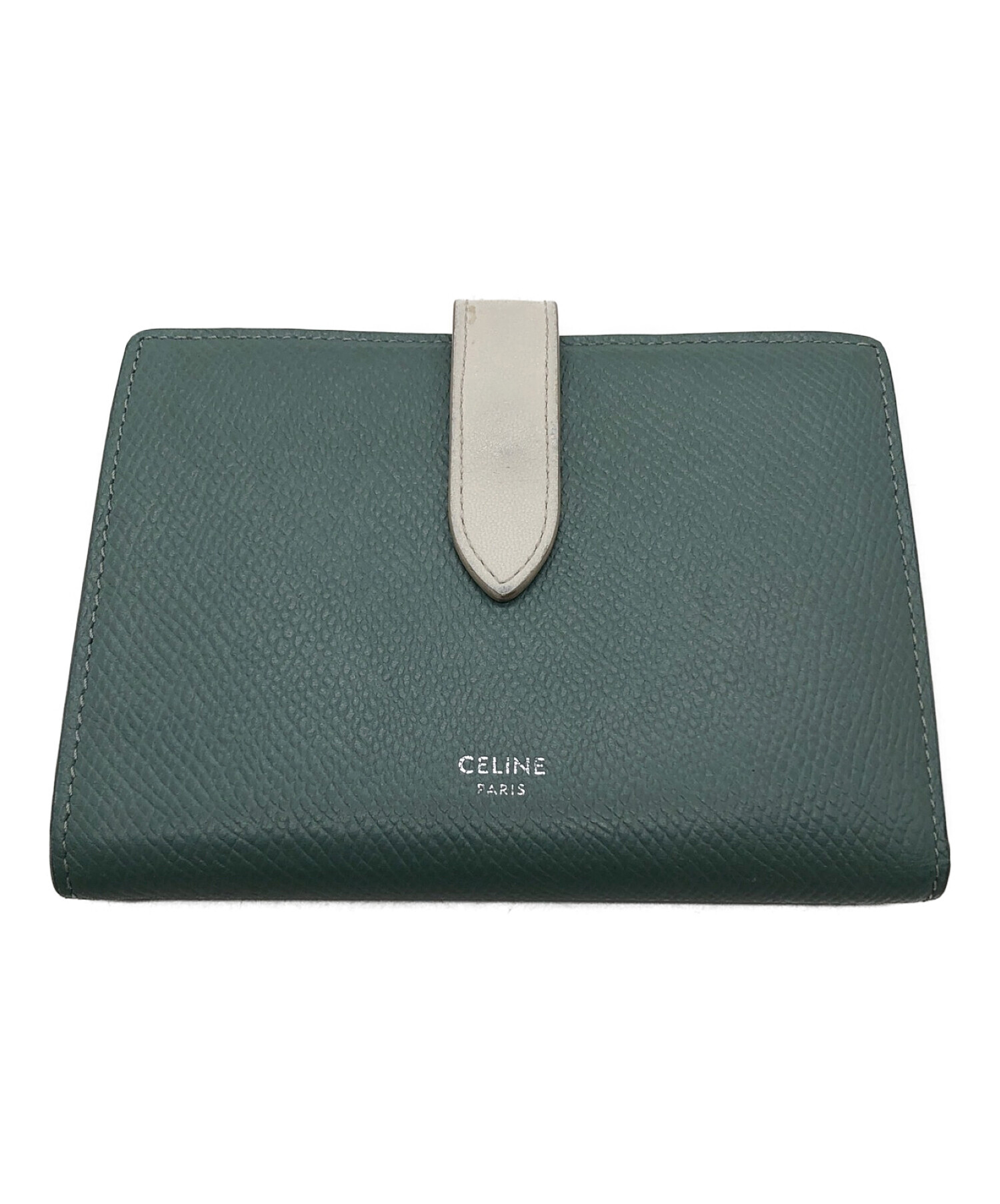 中古・古着通販】CELINE (セリーヌ) 2つ折り財布 グリーン｜ブランド