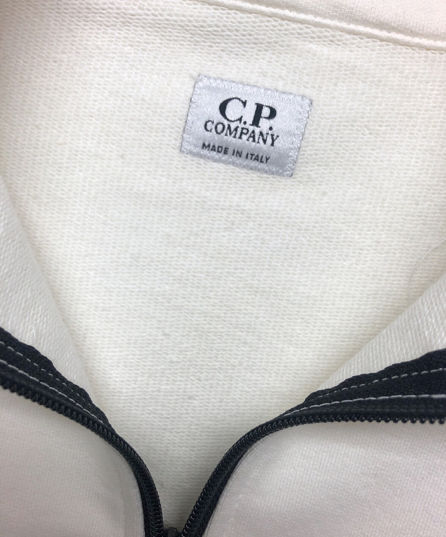 C.P COMPANY (シーピーカンパニー) ハーフジップスウェット ホワイト サイズ:S